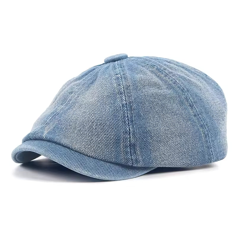 Denim Newsboy Cap - Image 2