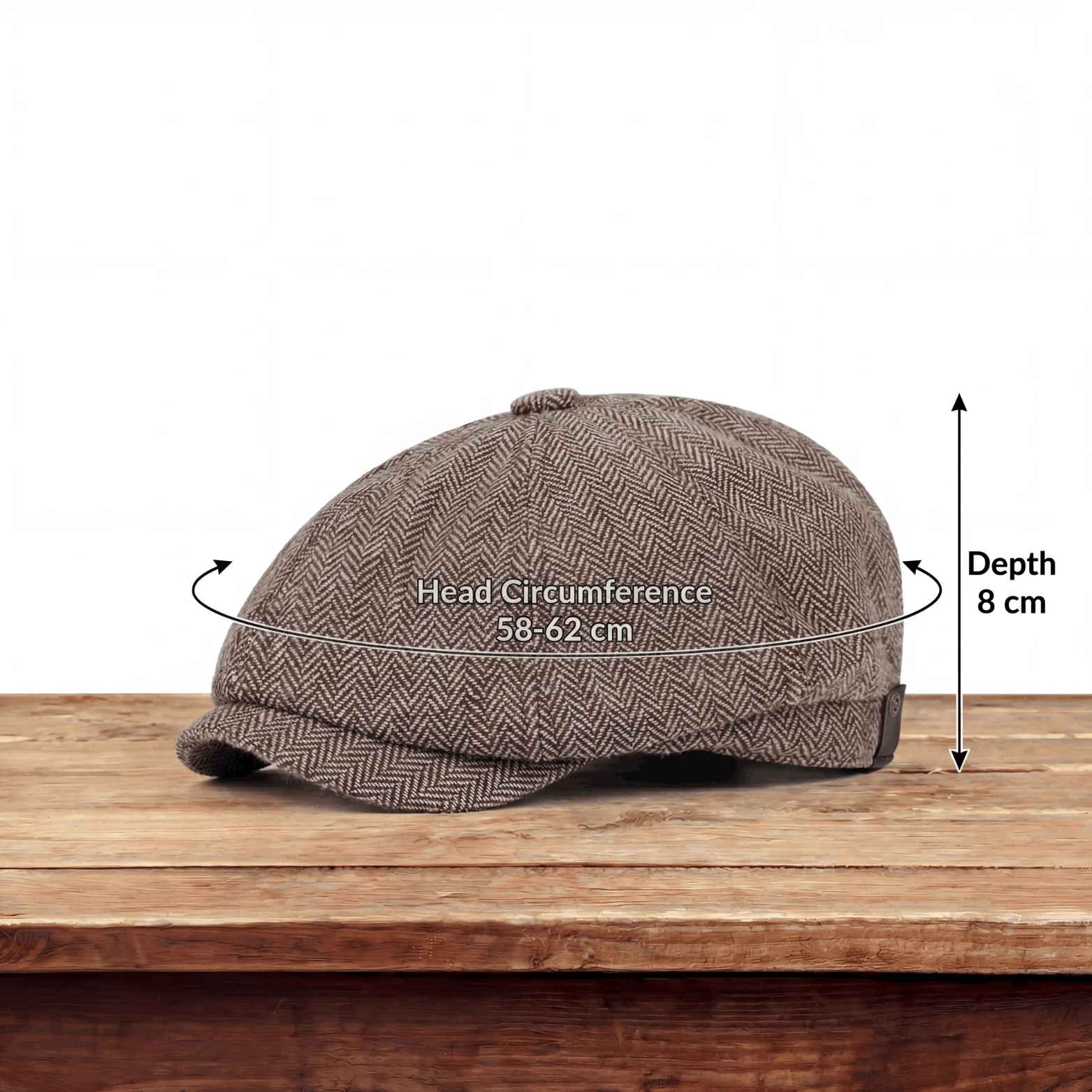 Herringbone Wool Cap - Image 3