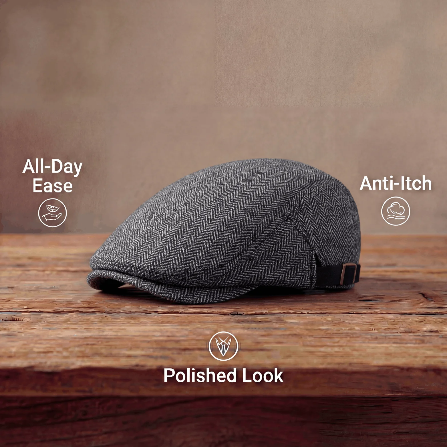 Herringbone Wool Driver Cap - Image 6